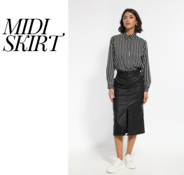 5+1 Τροποι να Συνδυασεις μια Δερματινη Midi Φουστα